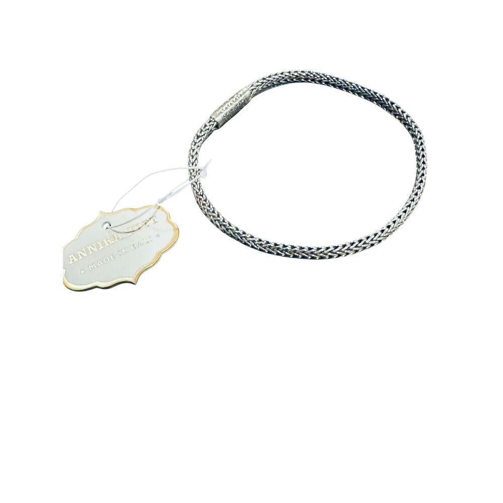 NWT Annika Witt 925 Sterling Silver Braided Rope Bracelet